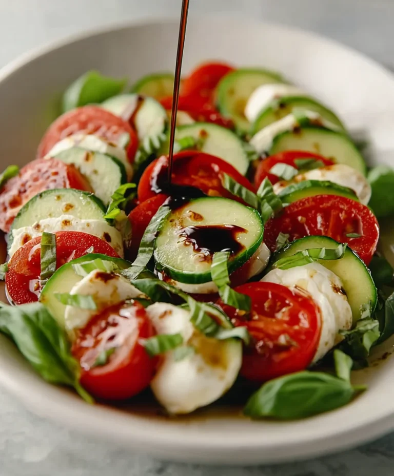 Fresh Cucumber Caprese Salad – Easy & Refreshing Recipe