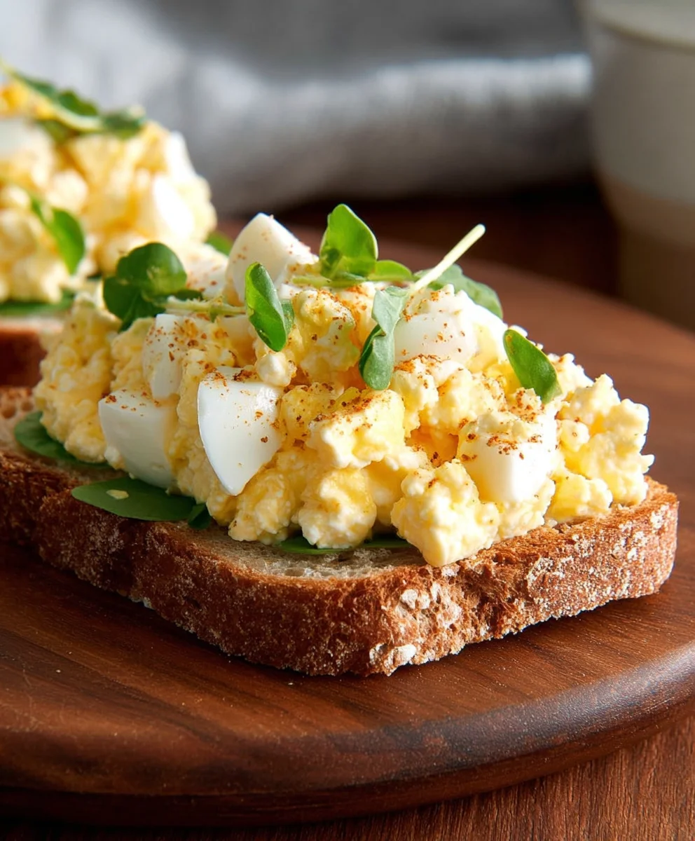 Mayo-Free Egg Salad with Cottage Cheese - Healthy Twist