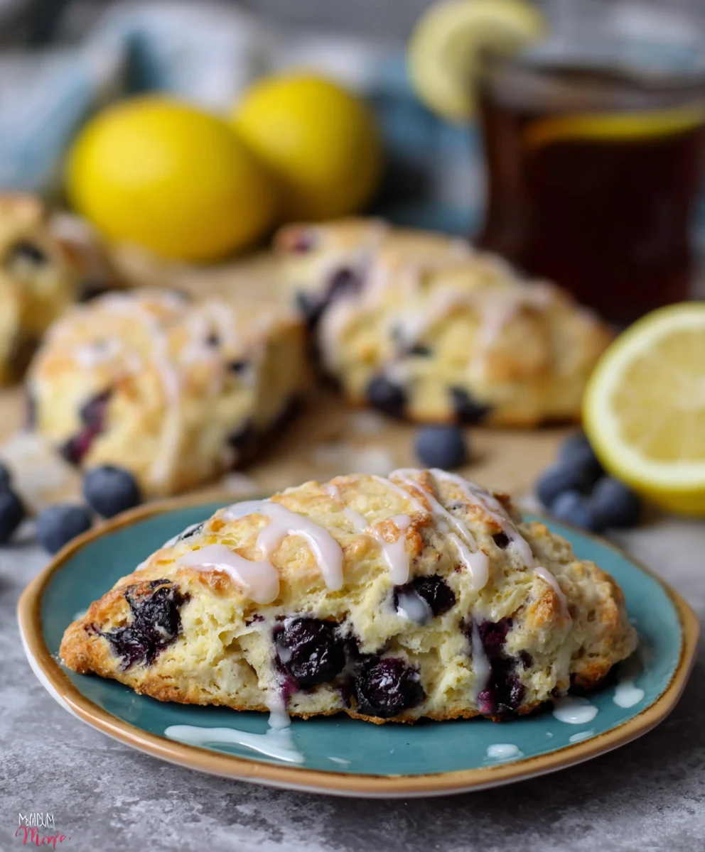 Sourdough Blueberry Lemon Scones - Delicious Discard Recipe