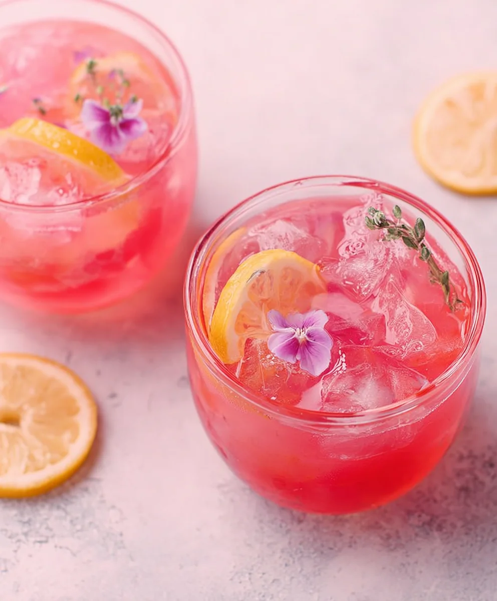 Refreshing Pink Lemonade Drink - Non-Non-Non-Alcoholic Alternativeic Cocktail