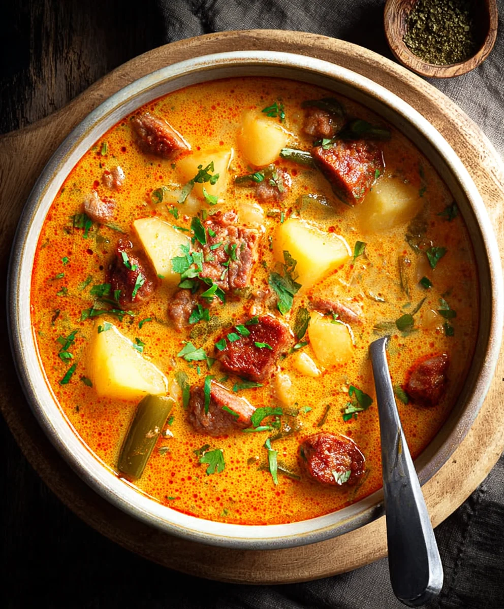 Spanish Potato Soup Beef Beef Chorizo Recipe