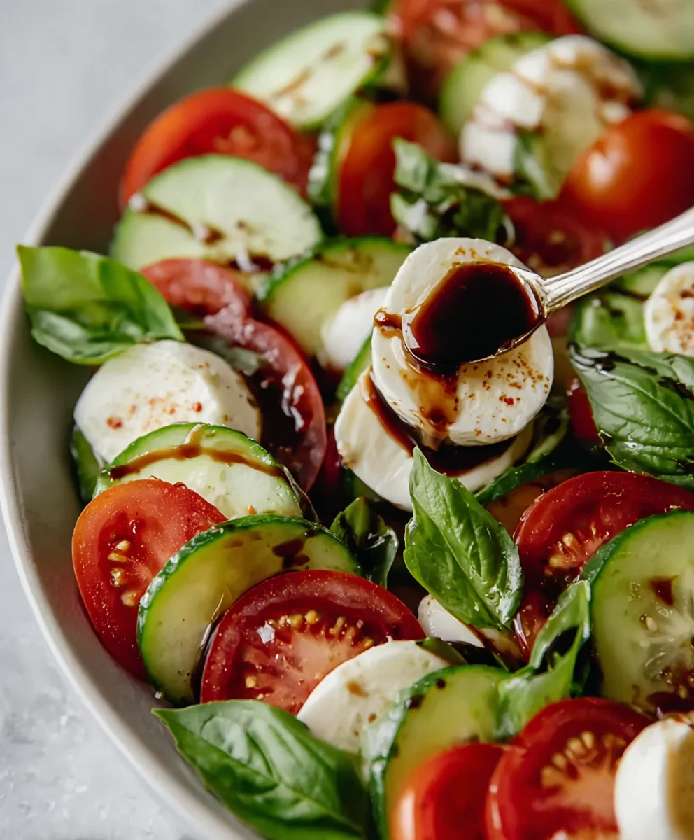 Fresh Cucumber Caprese Salad - Easy & Refreshing Recipe
