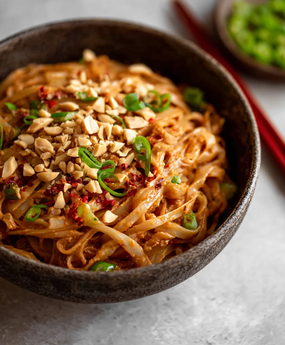 Spicy Peanut Butter Noodles- Quick & Easy Recipe