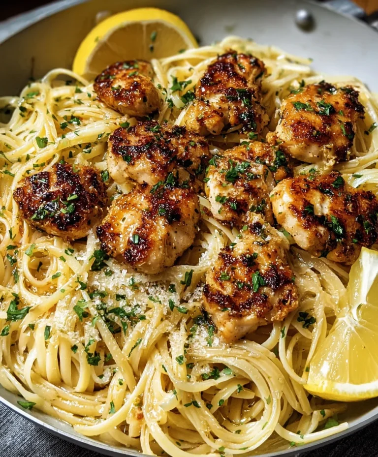 Lemon Parmesan Linguine with Tender Chicken