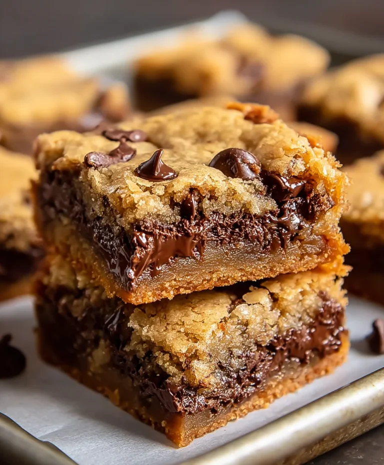 Gooey Chocolate Chip Cookie Bars-Best Easy Recipe