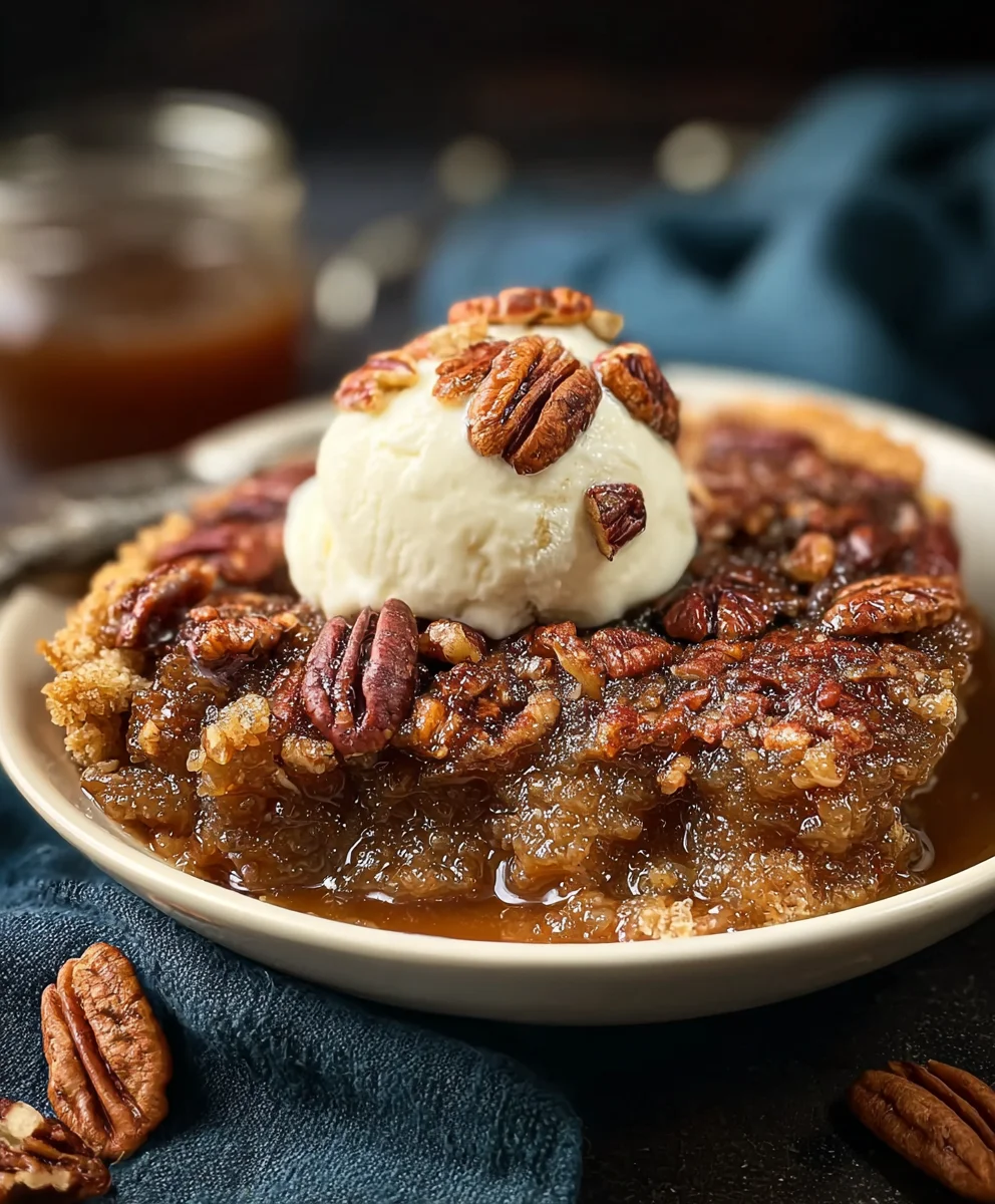 Decadent Pecan Pie Cobbler-Easy Sweet Dessert