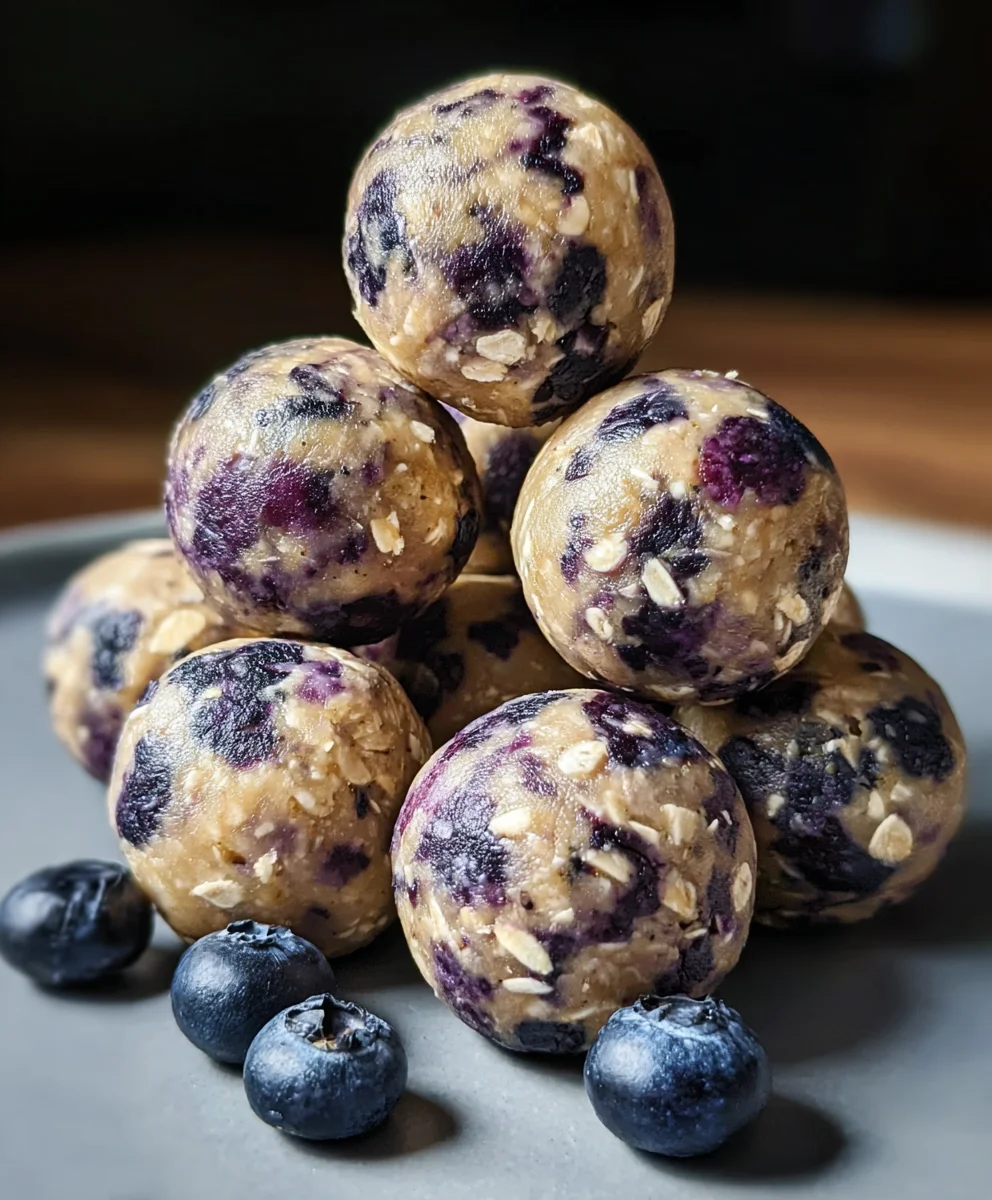 No-Bake Lemon Blueberry Protein Bites Recipe