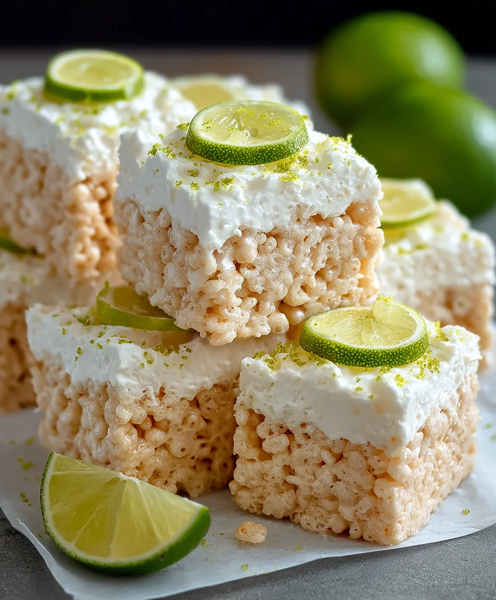 Key Lime Pie Rice Treats - Easy No-Bake Dessert