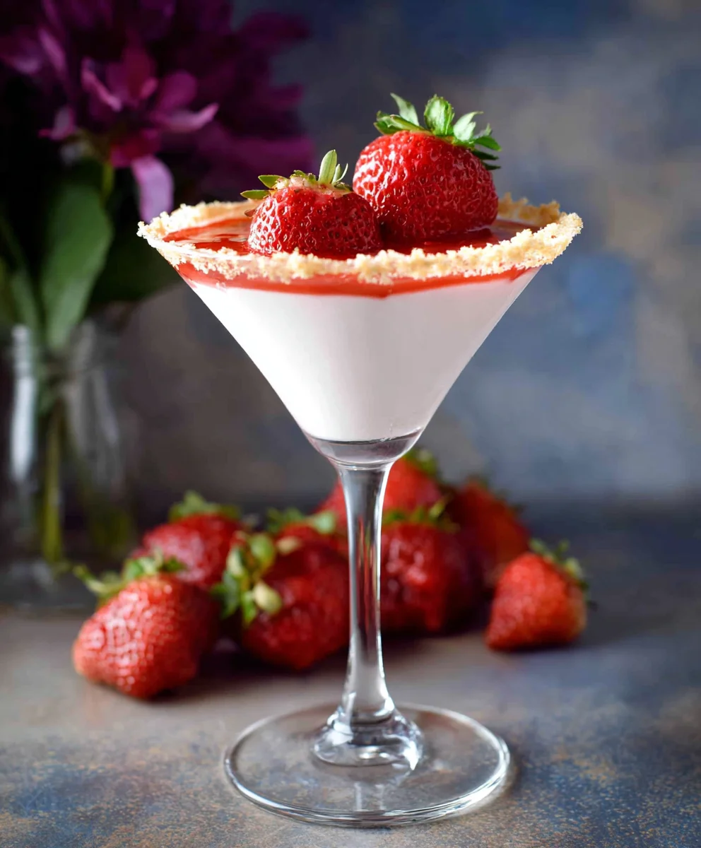 Strawberry Shortcake Cocktail-Easy Non-Non-Non-Alcoholic Alternativeic Recipe