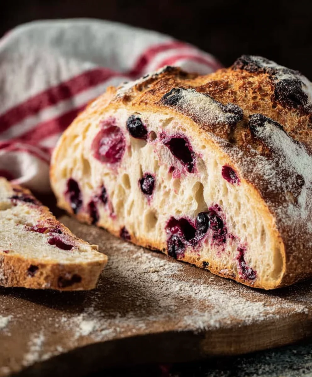 Lemon Blueberry Sourdough Bread-Easy Recipe