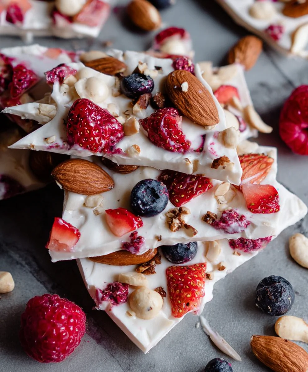 Easy Frozen Yogurt Bark Recipe - Healthy Dessert Treat