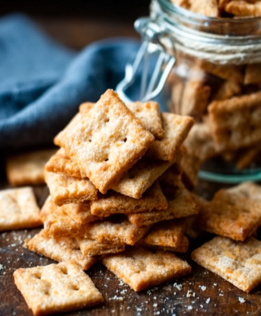 Sourdough Cheese Crackers- Crispy Homemade Delight