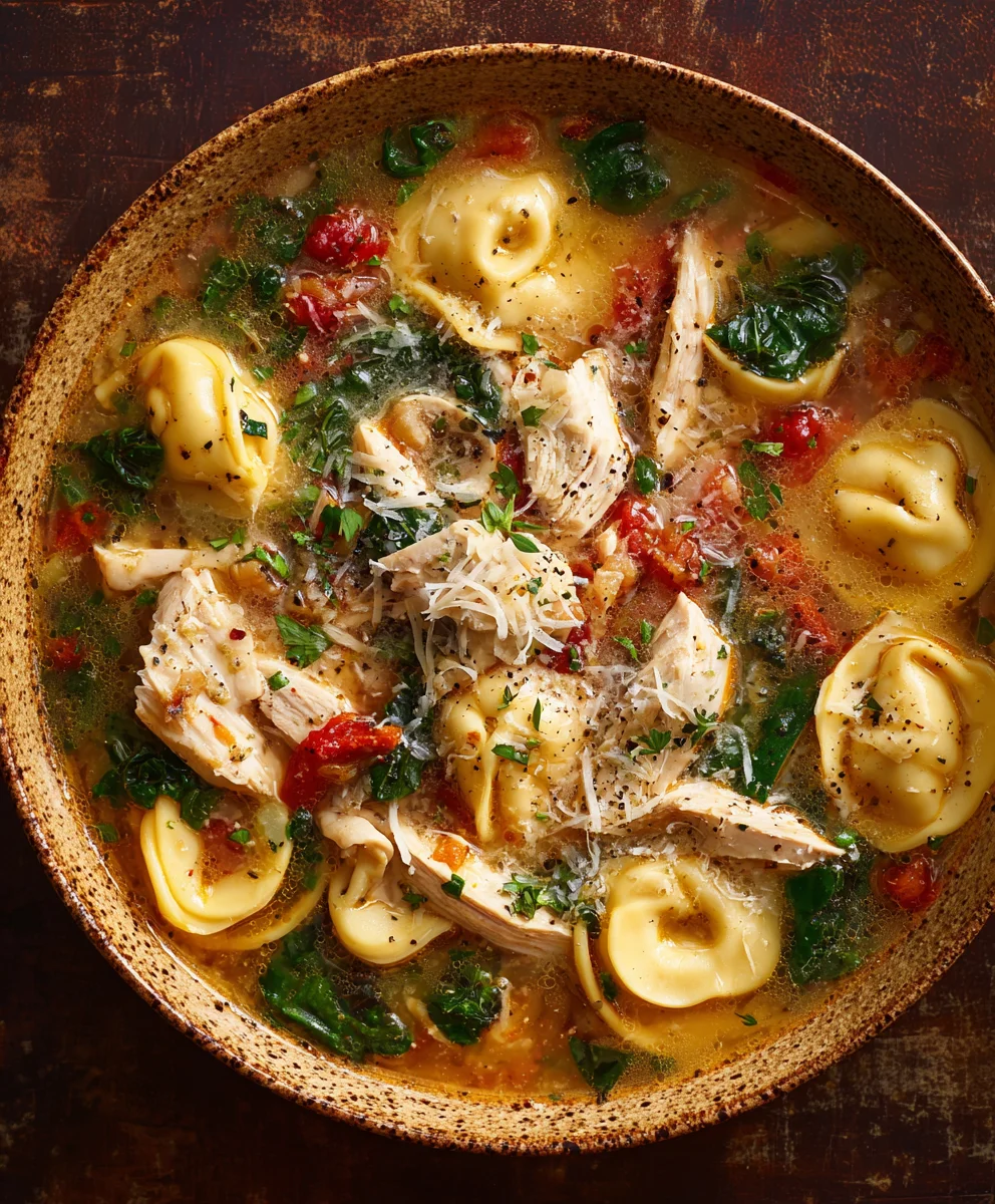 Easy Chicken Tortellini Soup Recipe-Quick & Flavorful