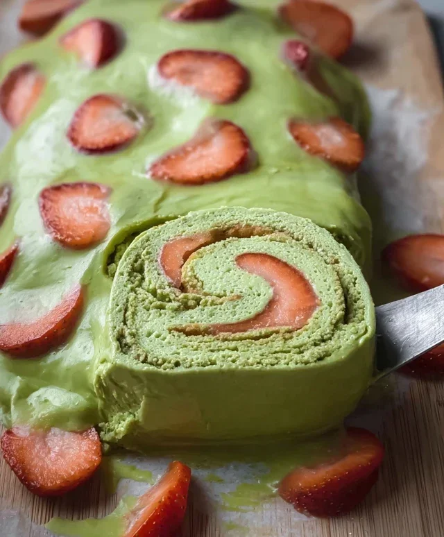 Strawberry Matcha Latte Rolls