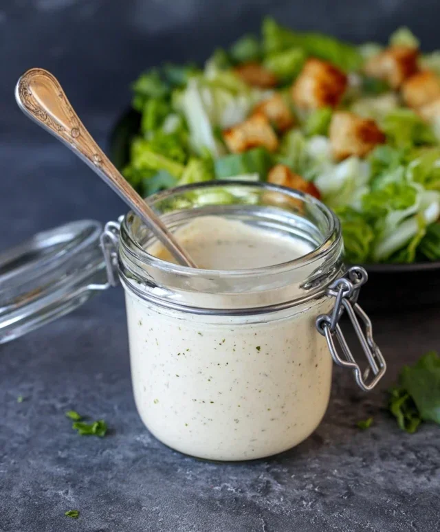 Homemade Creamy Caesar Salad Dressing