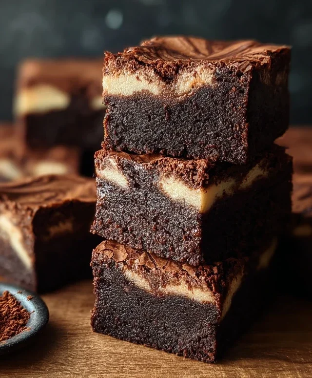 Dark Chocolate Cheesecake Brownies