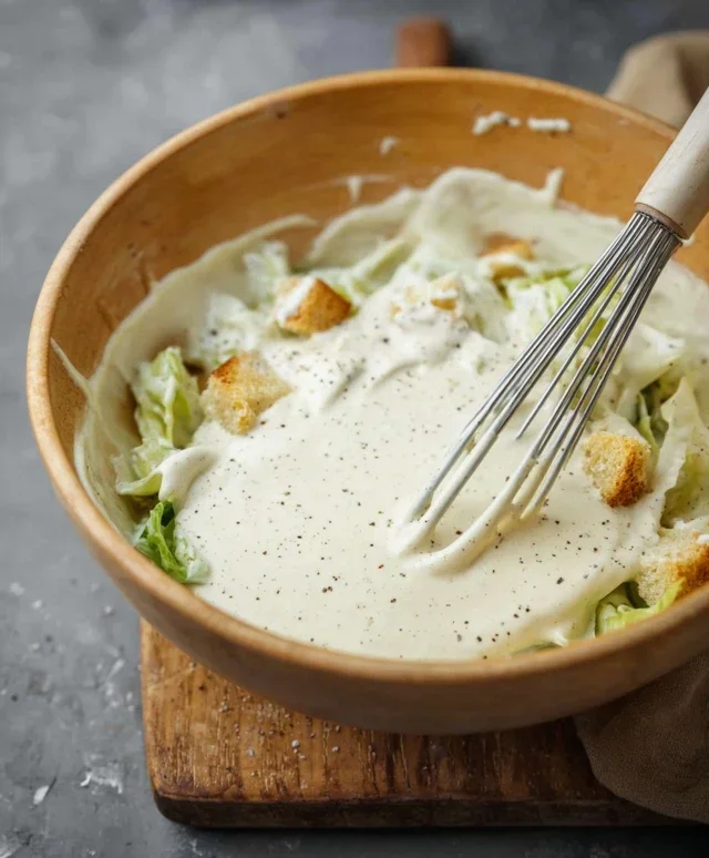 Caesar Salad Dressing (Classic, Creamy & 5 Minutes) 🥗
