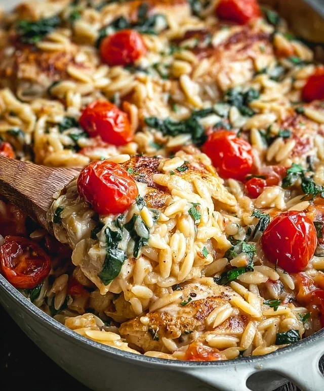 Orzo Tuscan Chicken Bake