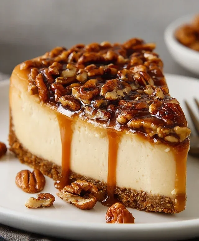 Vegan Caramel Pecan Cheesecake