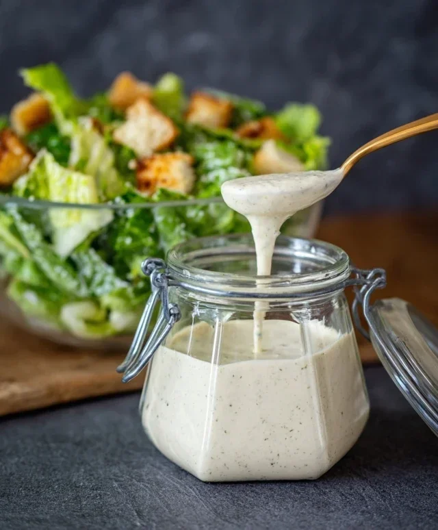 Homemade Creamy Caesar Salad Dressing