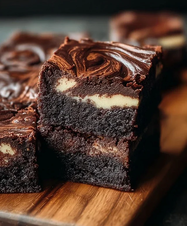 Dark Chocolate Cheesecake Brownies