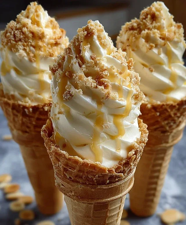 Banana Pudding Cheesecake Cones