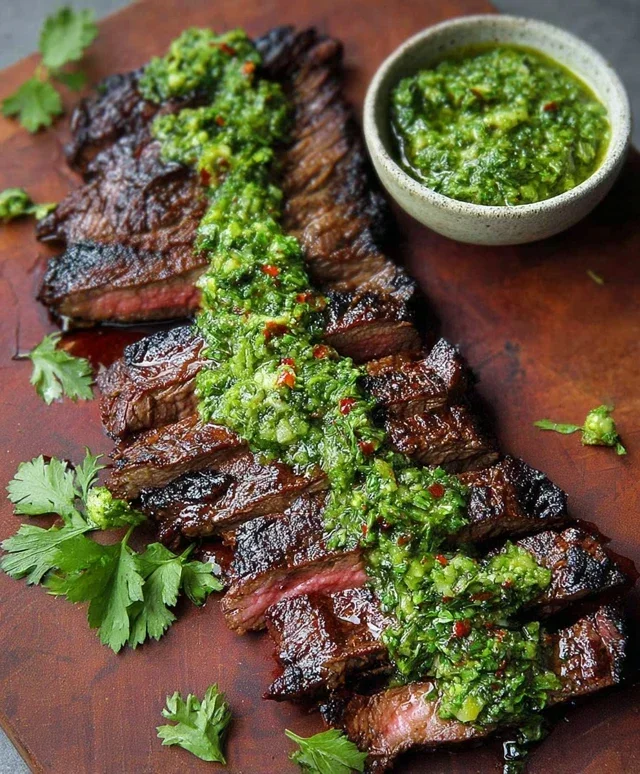 Skirt Steak Marinade Recipe with Chimichurri Recipe
