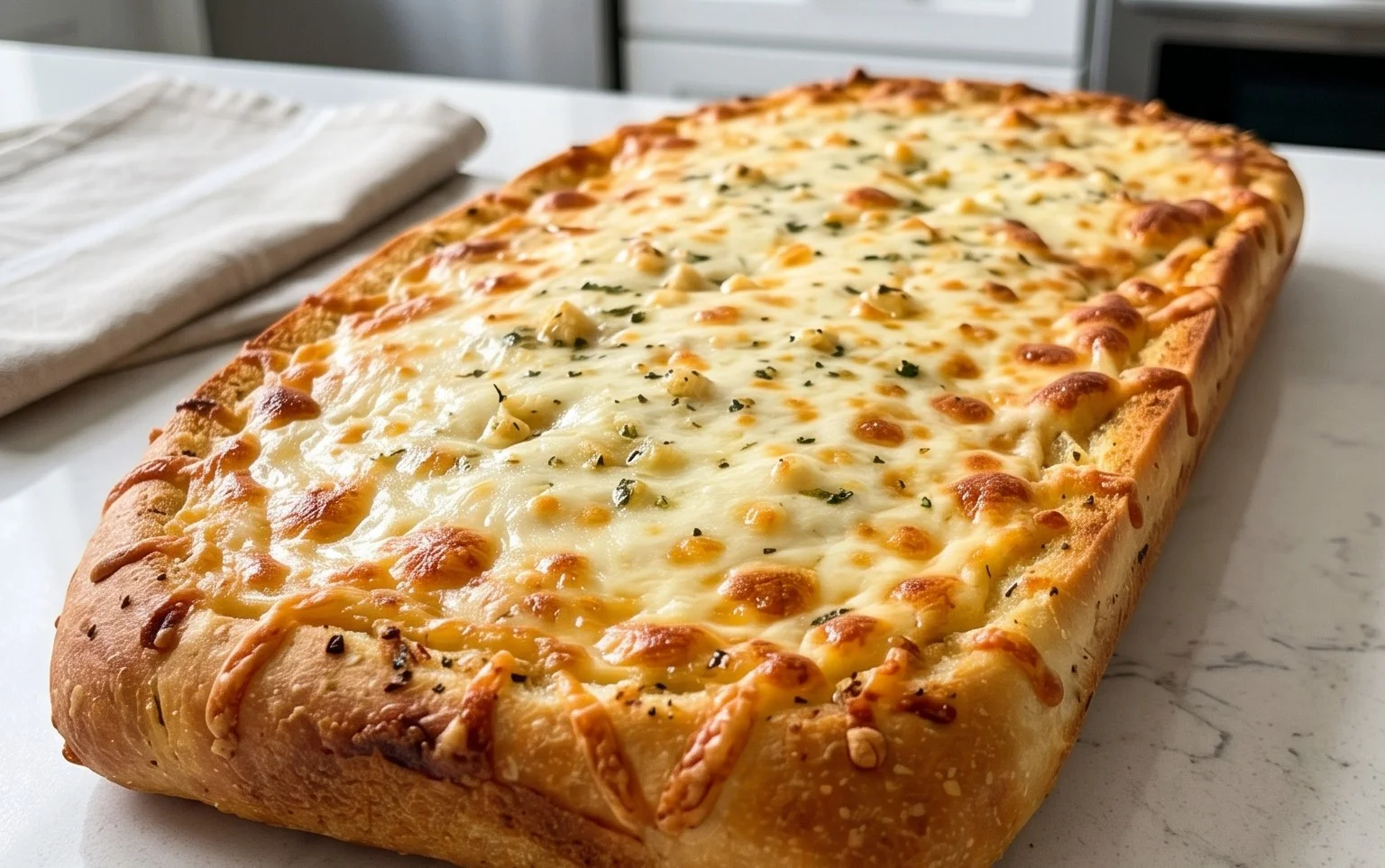 BEST CHEESY GARLIC BREAD RECIPE