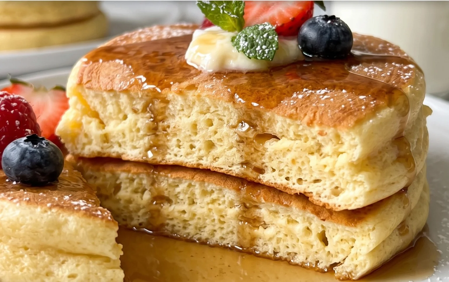 Fluffy Japanese Soufflé Pancakes