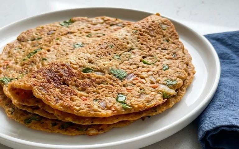 Masoor Dal Chilla | Savory Red Lentil Pancakes