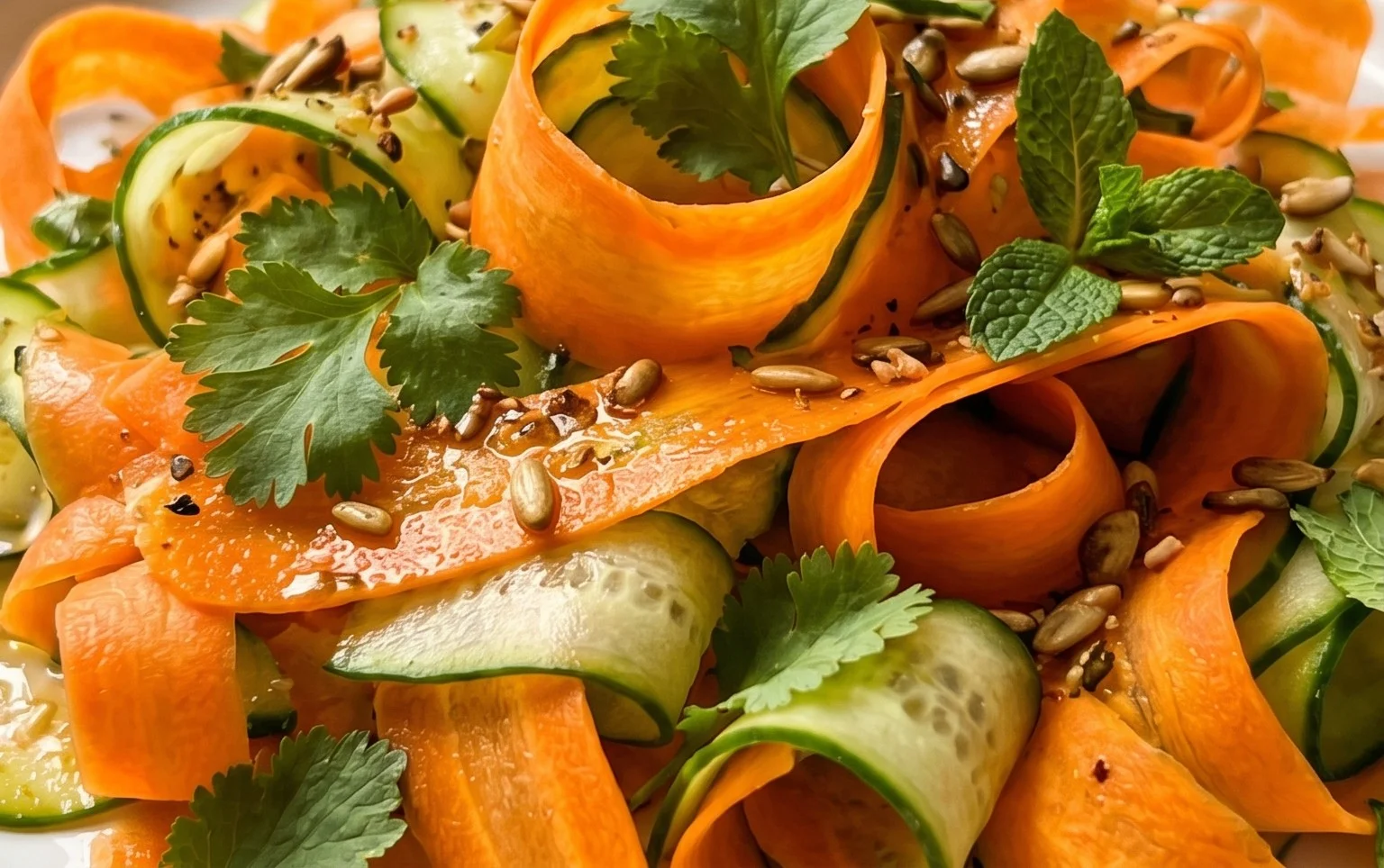 Carrot and Cucumber Ribbon Salad