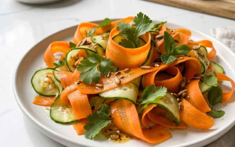 Carrot and Cucumber Ribbon Salad
