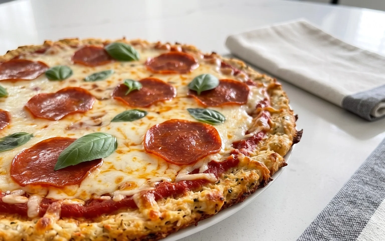 Chicken Crust Pizza (Low Carb + High Protein