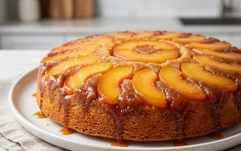 Peach Upside-Down Cake Recipe