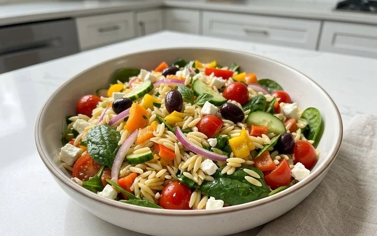 Rainbow Orzo Salad