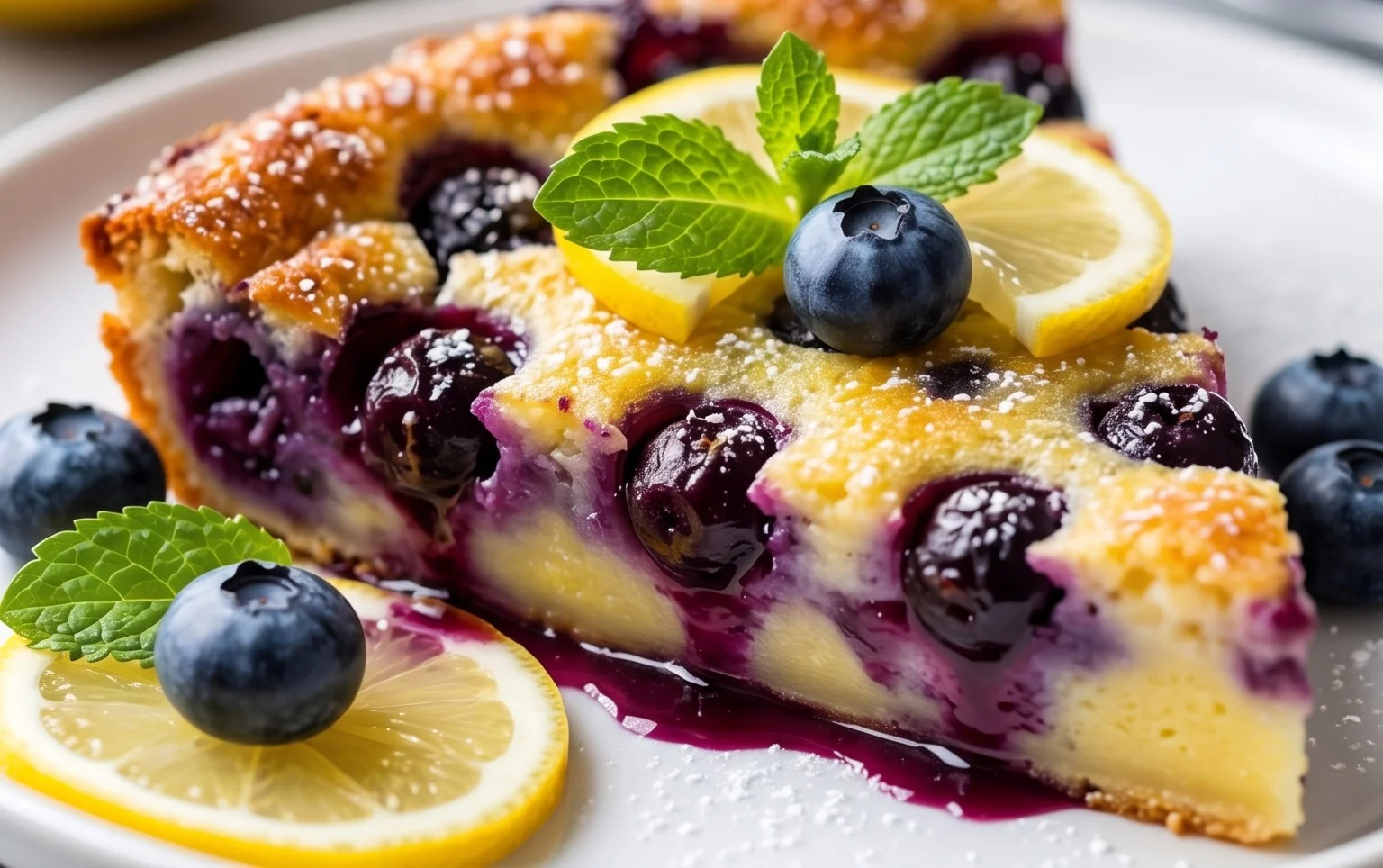 Lemon Blueberry Clafoutis