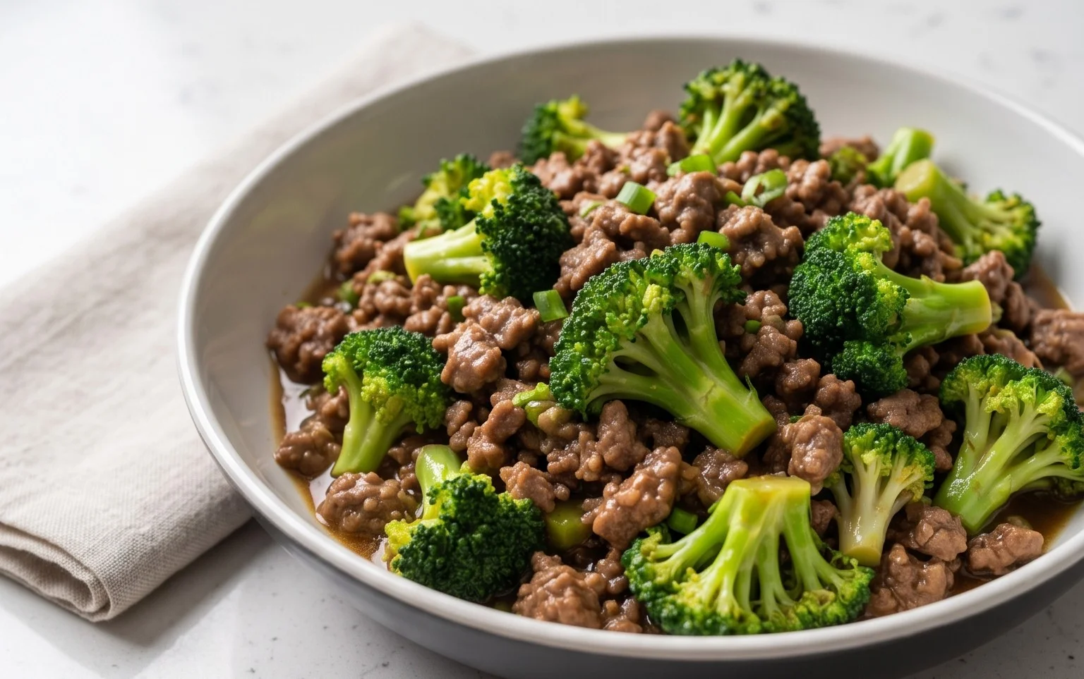 Ground Beef and Broccoli