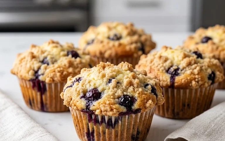 Lemon Blueberry Streusel Muffins