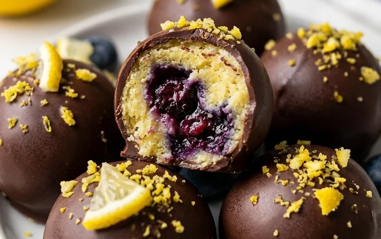 LEMON BLUEBERRY TRUFFLES