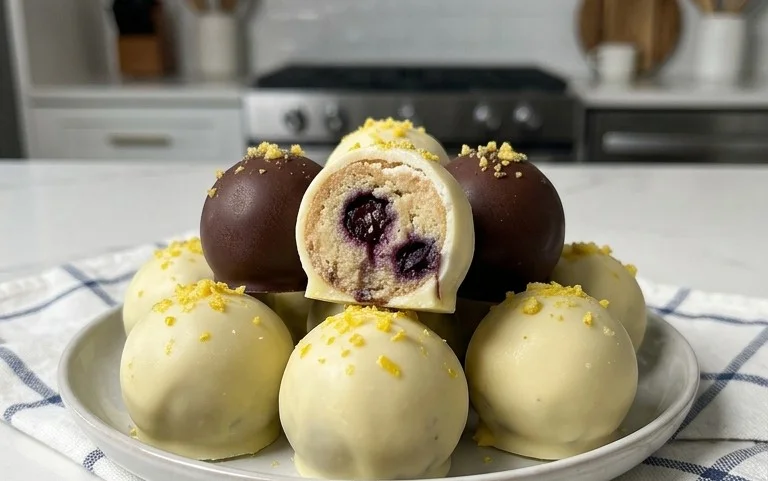 LEMON BLUEBERRY TRUFFLES