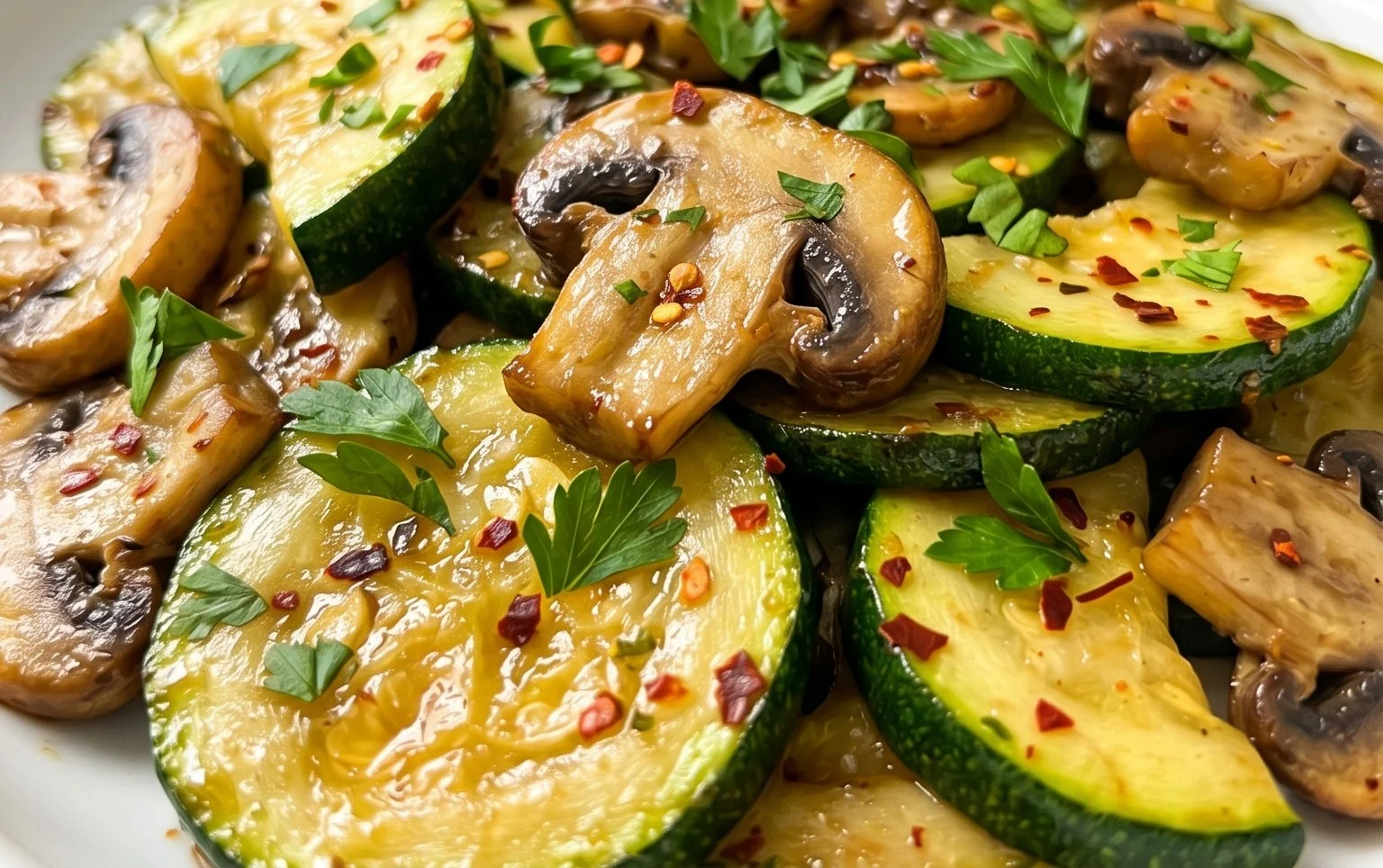 Skillet Zucchini and Mushrooms