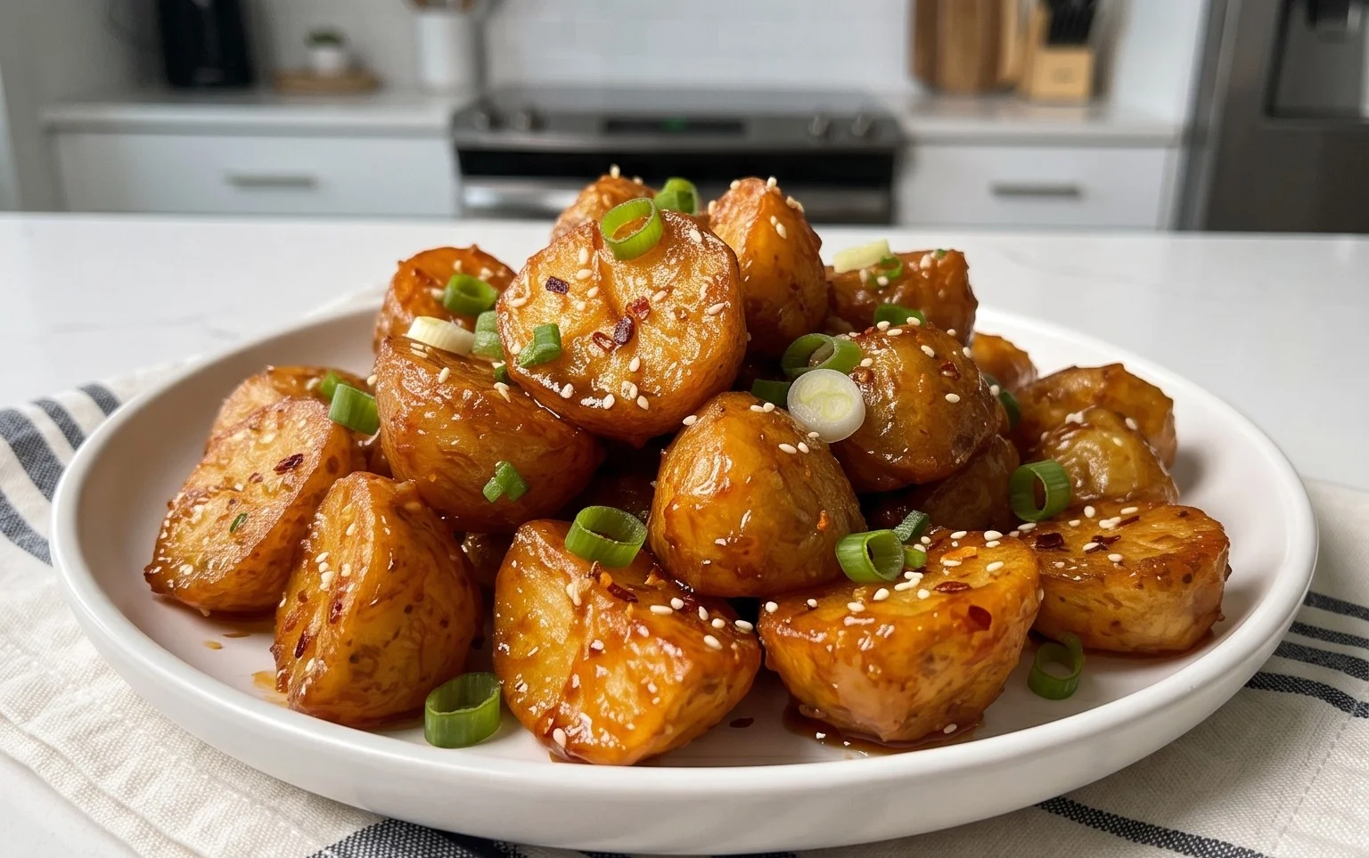 Crispy Honey Chilli Potatoes