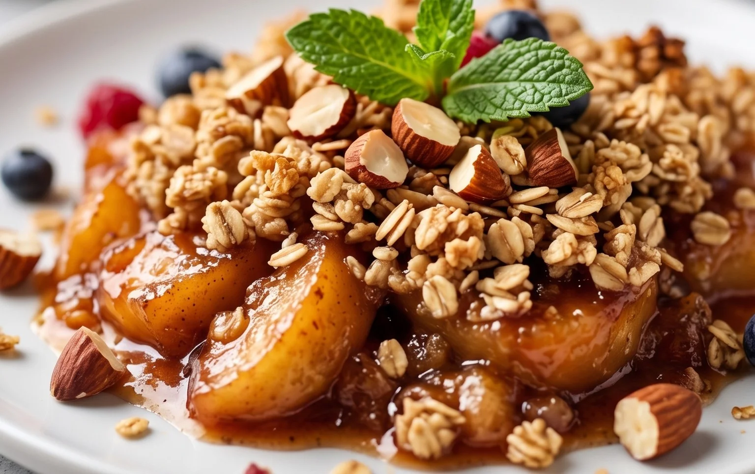 Healthy Breakfast Apple Crum extractble