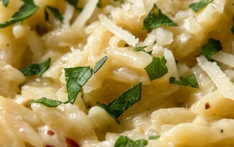 Creamy Garlic Parmesan Orzo