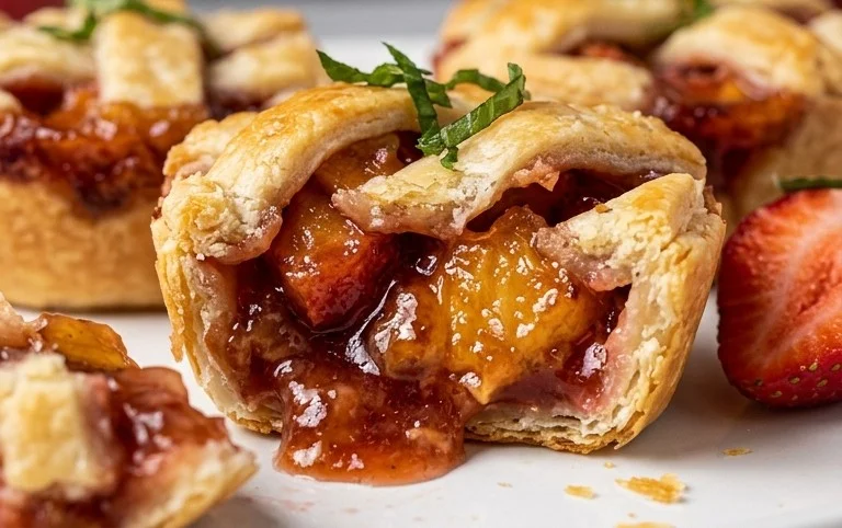 Strawberry Peach Pie Bites