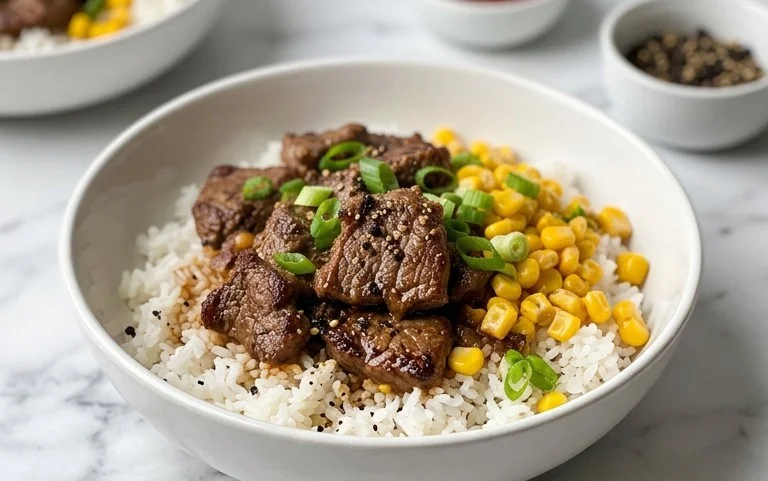 Beef Pepper Rice Bowl is a delicious meal option.