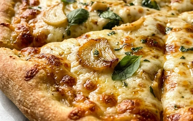 buttery garlic pizza