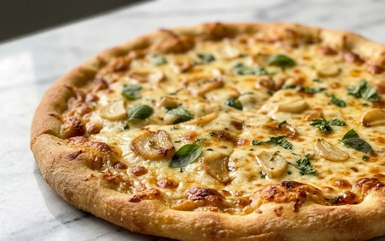 buttery garlic pizza