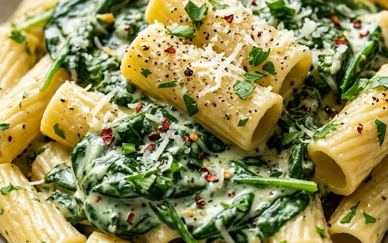 Pasta with Spinach Sauce