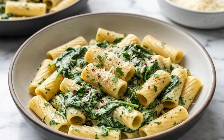 Pasta with Spinach Sauce